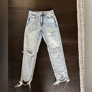Acid-Wash Mom Jeans